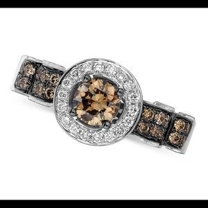 Le Vian Chocolatier Diamond Halo Ring (1-1/4 Ct. t.w.) in 14k White Gold